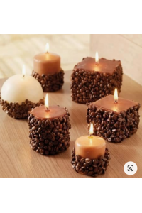 Kahve Çekirdeği, Mum Süsleme kahve tanecikleri