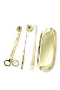 MUM AKSESUAR SETİ LÜX, MUM BAKIM SETİ GOLD RENK MUM AKSESUAR SETİ LÜX, MUM BAKIM SETİ GOLD RENK