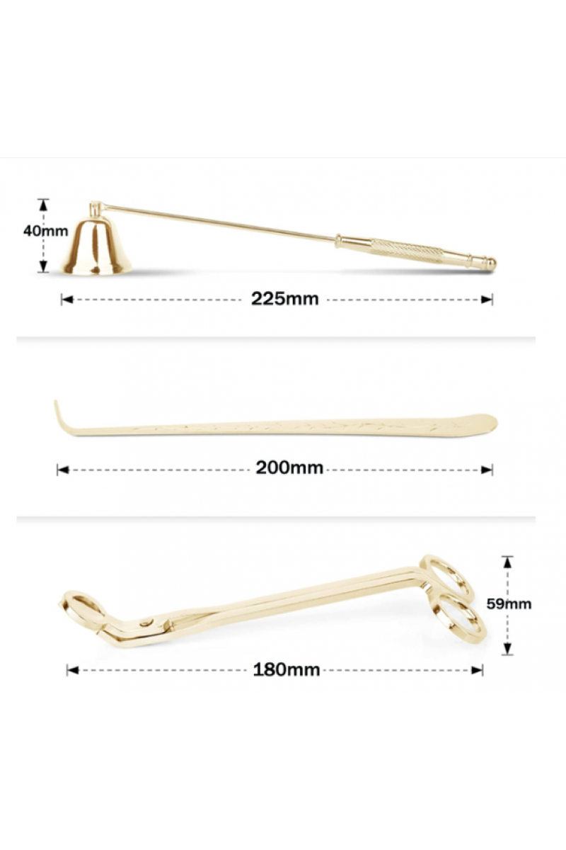 MUM AKSESUAR SETİ LÜX, MUM BAKIM SETİ GOLD RENK