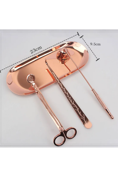 MUM AKSESUAR SETİ LÜX, MUM BAKIM SETİ BAKIR RENK MUM AKSESUAR SETİ LÜX, MUM BAKIM SETİ BAKIR RENK