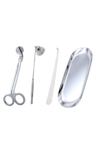 MUM AKSESUAR SETİ LÜX, MUM BAKIM SETİ GÜMÜŞ RENK MUM AKSESUAR SETİ LÜX, MUM BAKIM SETİ GÜMÜŞ RENK