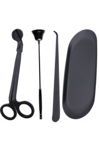 MUM AKSESUAR SETİ LÜX, MUM BAKIM SETİ SİYAH RENK MUM AKSESUAR SETİ LÜX, MUM BAKIM SETİ SİYAH RENK