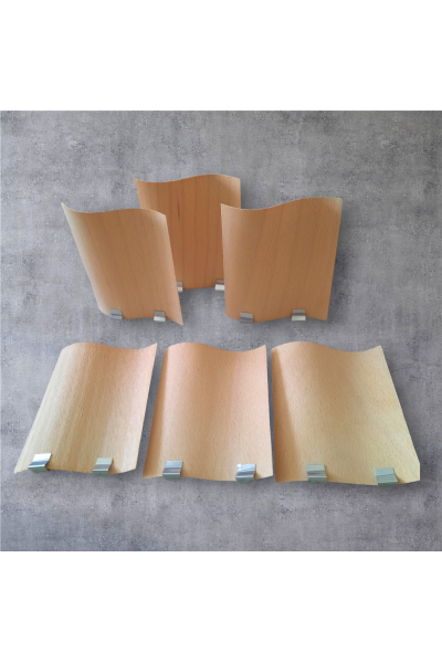 S Model Ahşap Mum Fitili 8cm x 10cm 10 Adet