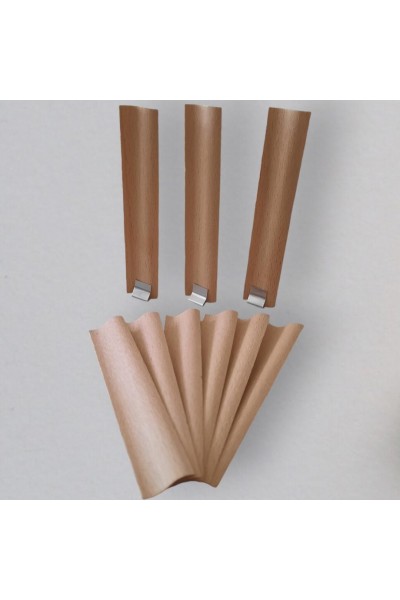 S Model Ahşap Mum Fitili 2cm x 10cm 10 Adet