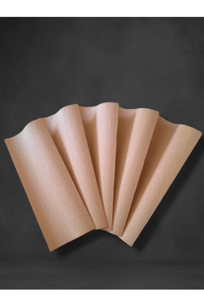 S Model Ahşap Mum Fitili 5cm x 10cm 10 Adet